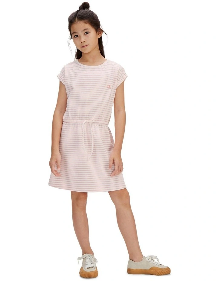 Striped T-shirt Dress 8-16 Years in Pearl image 4
