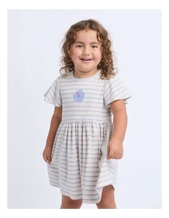 Lulu Rib Dress (3-7 Years) in Oat