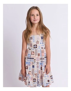 Holiday Frill Dress (8-16 Years) in Print