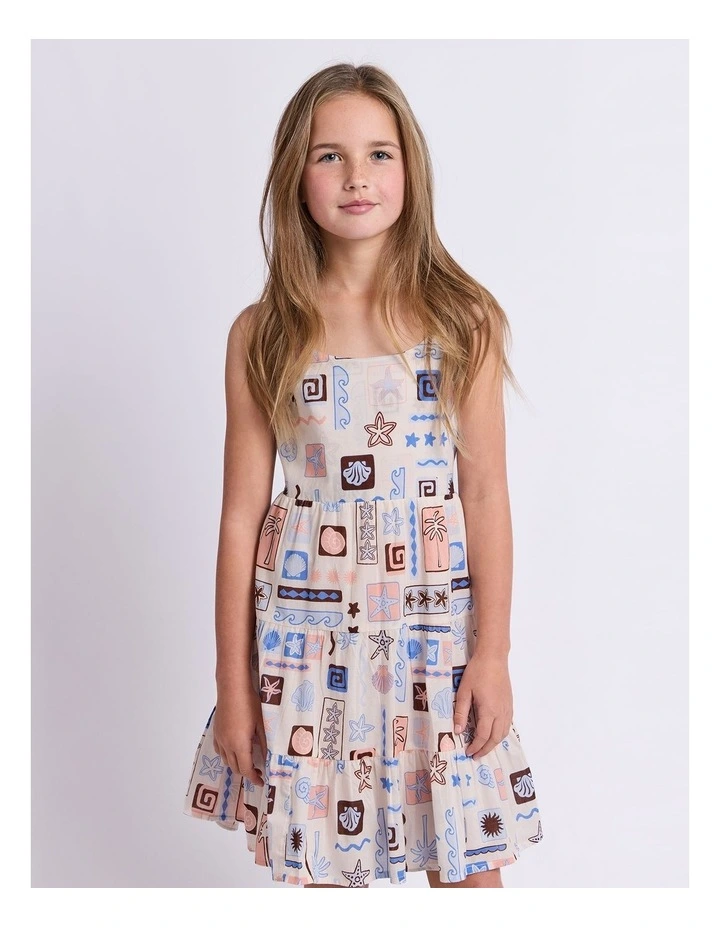 Holiday Frill Dress (8-16 Years) in Print image 1