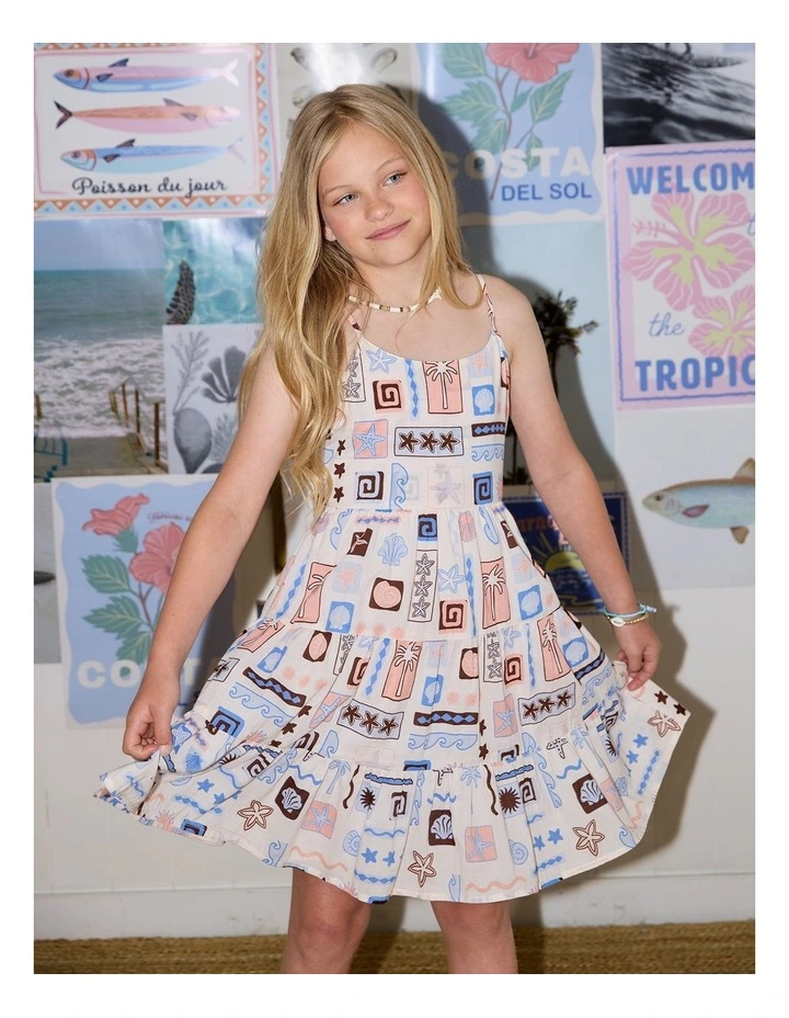 Holiday Frill Dress (8-16 Years) in Print image 3