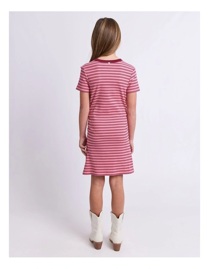 Freya Ruched Dress (8-16 Years) in Pink image 4