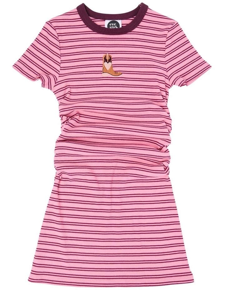 Freya Ruched Dress (8-16 Years) in Pink image 7