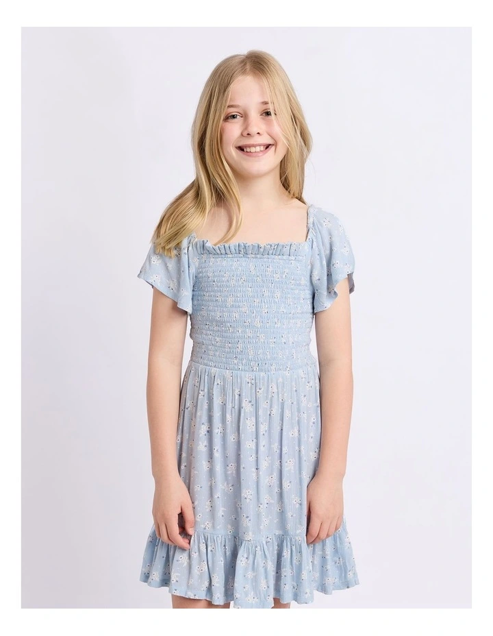 Olivia Dress (8-16 Years) in Blue image 1