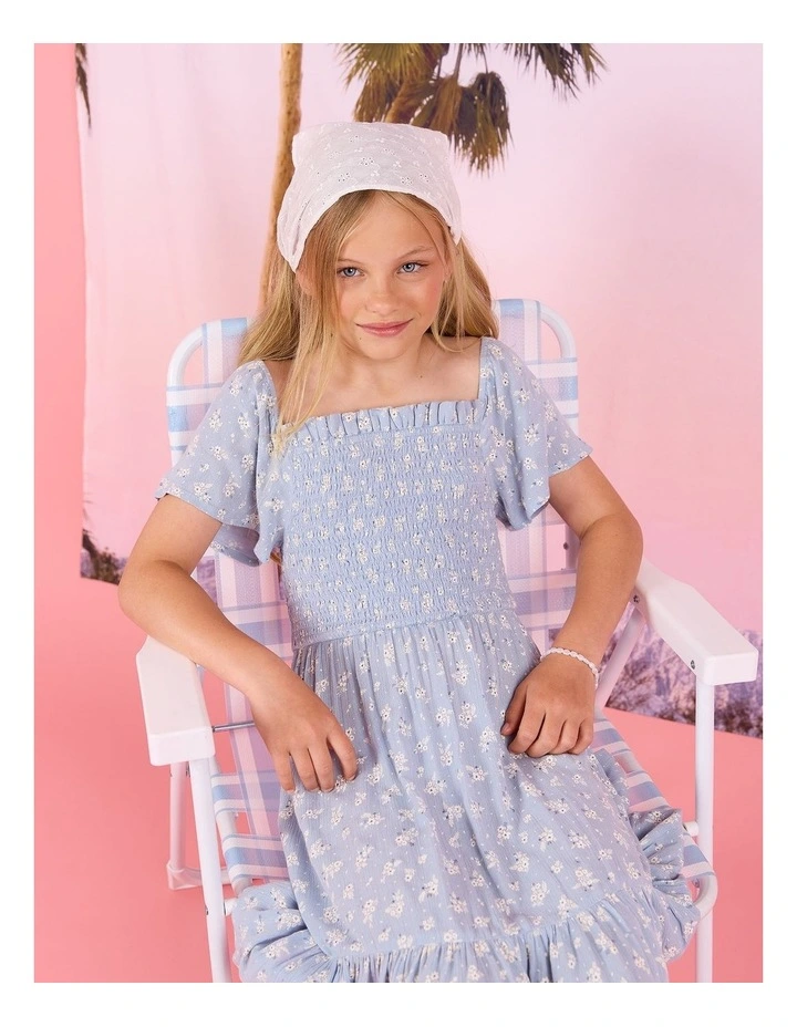 Olivia Dress (8-16 Years) in Blue image 3