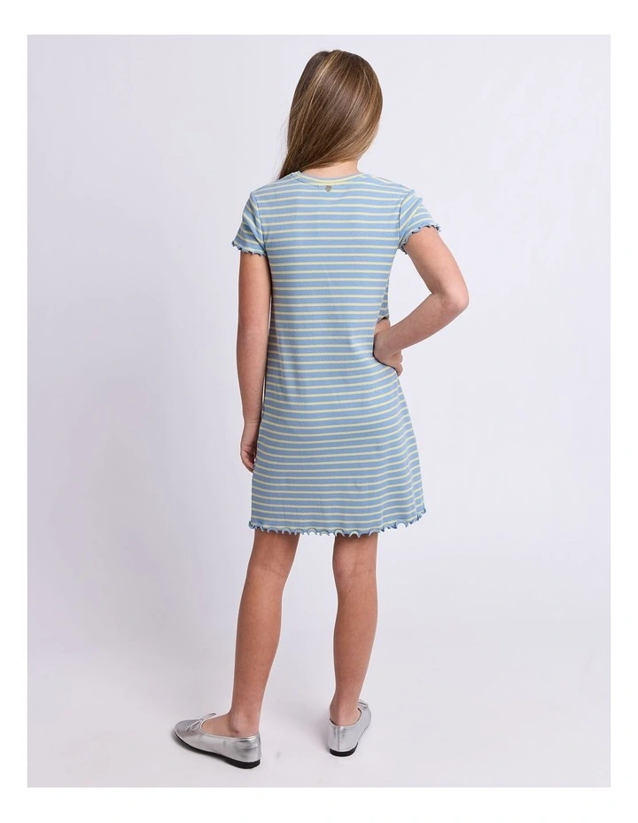 Sammy Rib Dress (8-16 Years) in Light Blue image 2