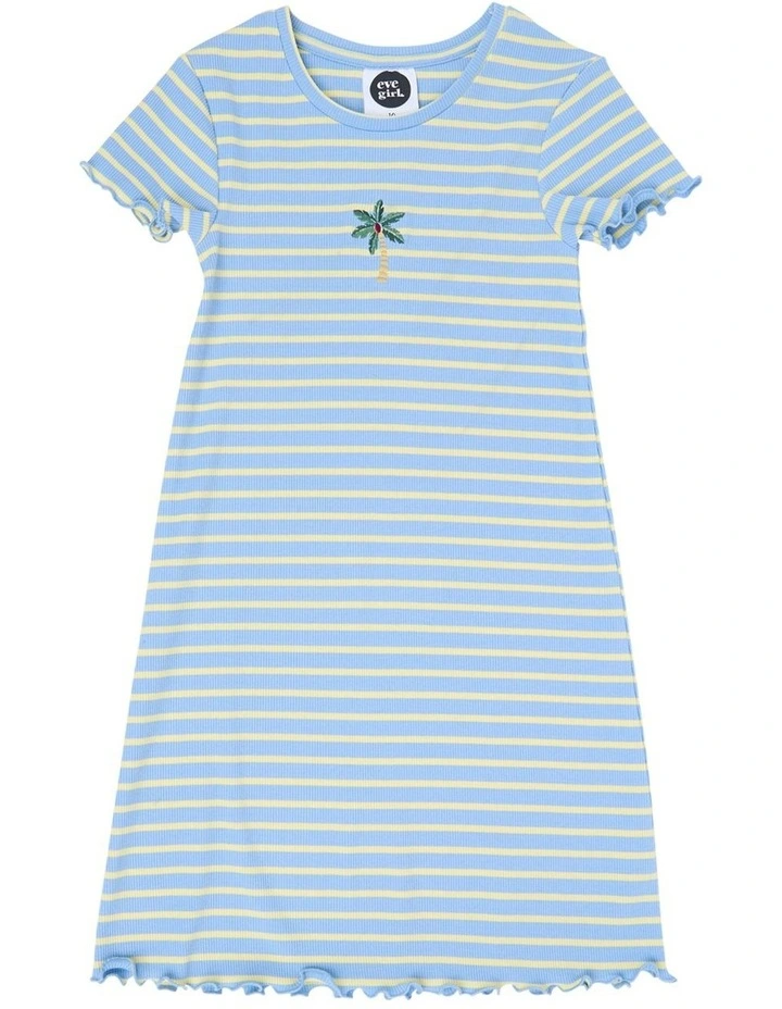 Sammy Rib Dress (8-16 Years) in Light Blue image 5