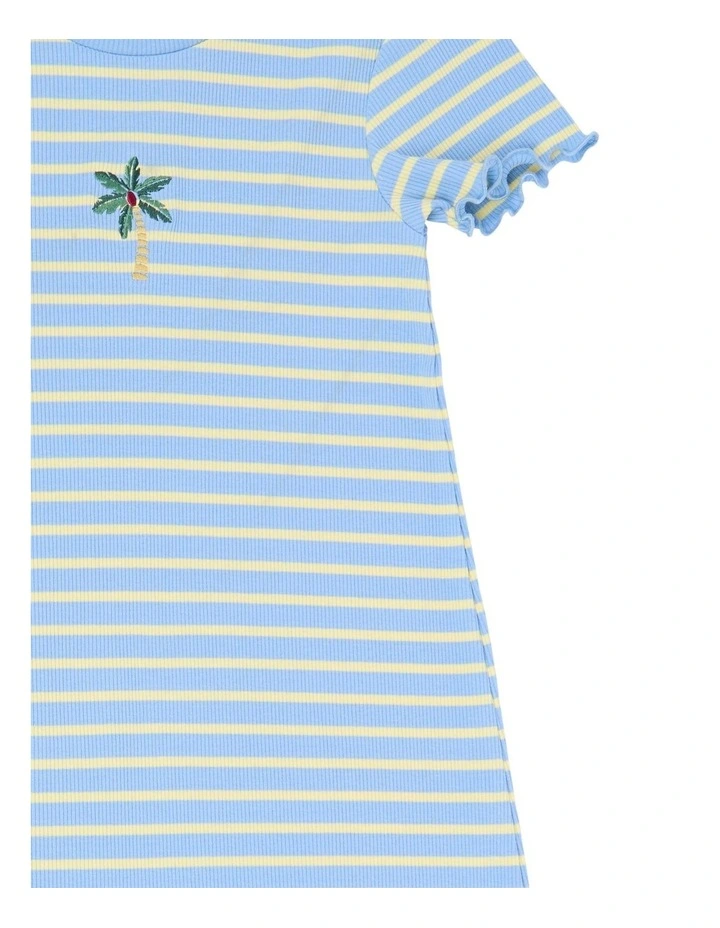 Sammy Rib Dress (8-16 Years) in Light Blue image 7