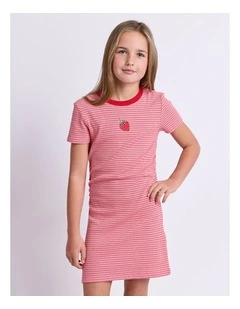 Evie Ruched Dress (8-16 Years) in Pink