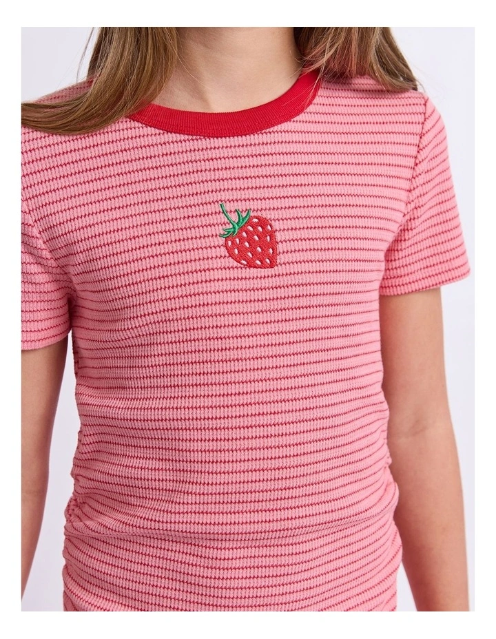 Evie Ruched Dress (8-16 Years) in Pink image 6