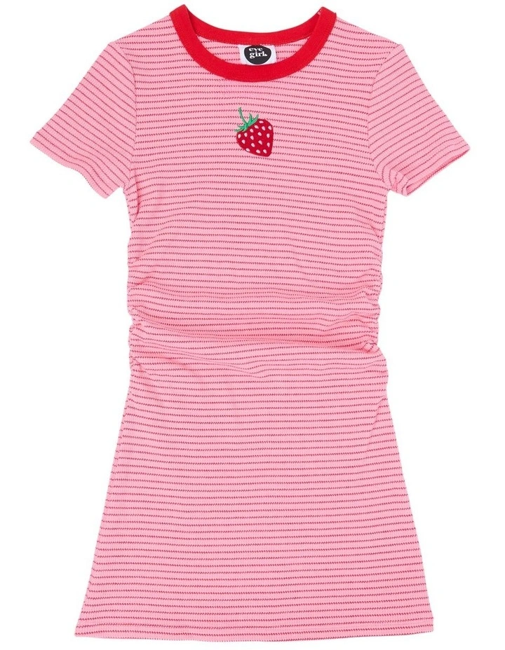 Evie Ruched Dress (8-16 Years) in Pink image 7