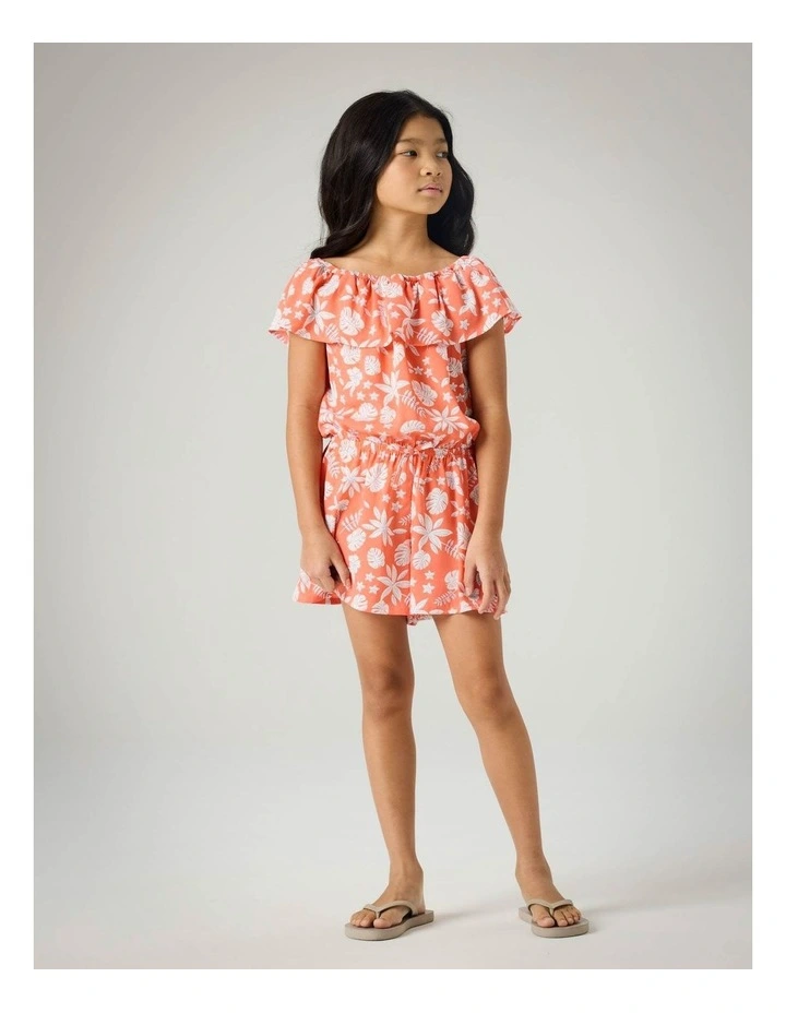 Vinaya Playsuit in Fusion Coral Print image 1