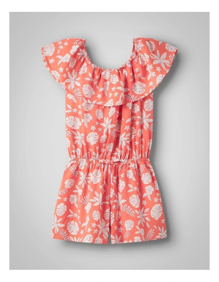 Vinaya Playsuit in Fusion Coral Print image 2