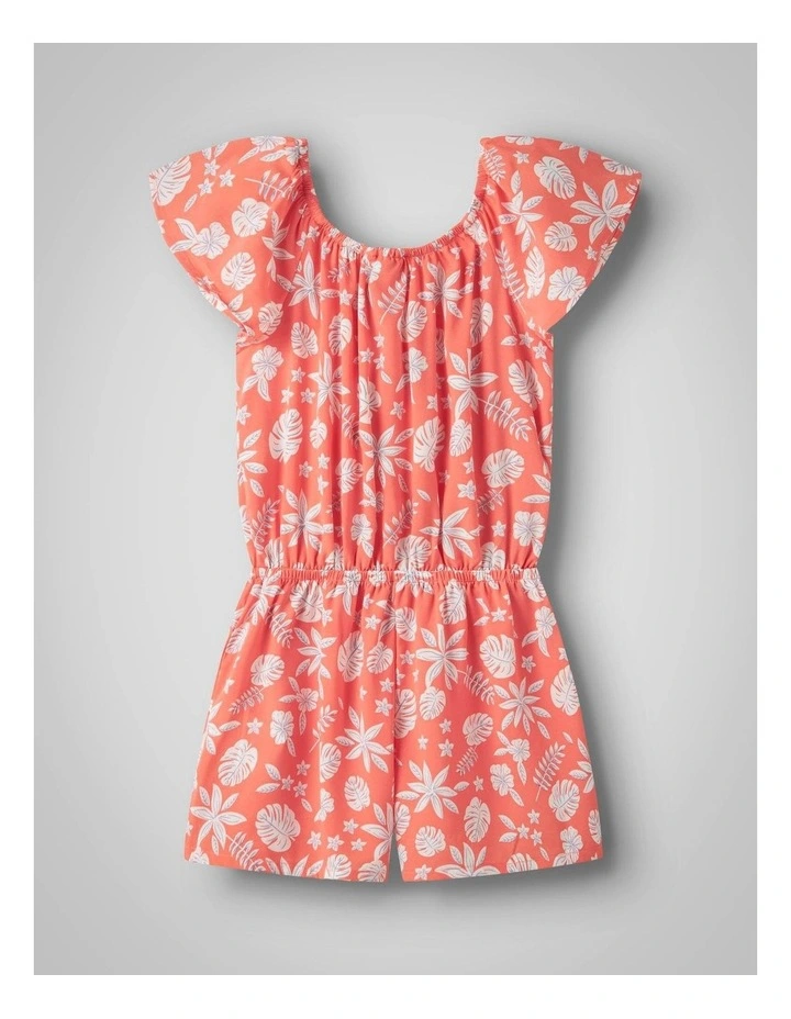 Vinaya Playsuit in Fusion Coral Print image 3