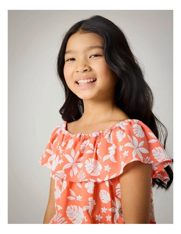 Vinaya Playsuit in Fusion Coral Print image 4