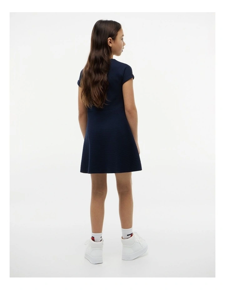Girls Tonal Flag Logo Skater Dress (8-16 Years) in Blue image 4