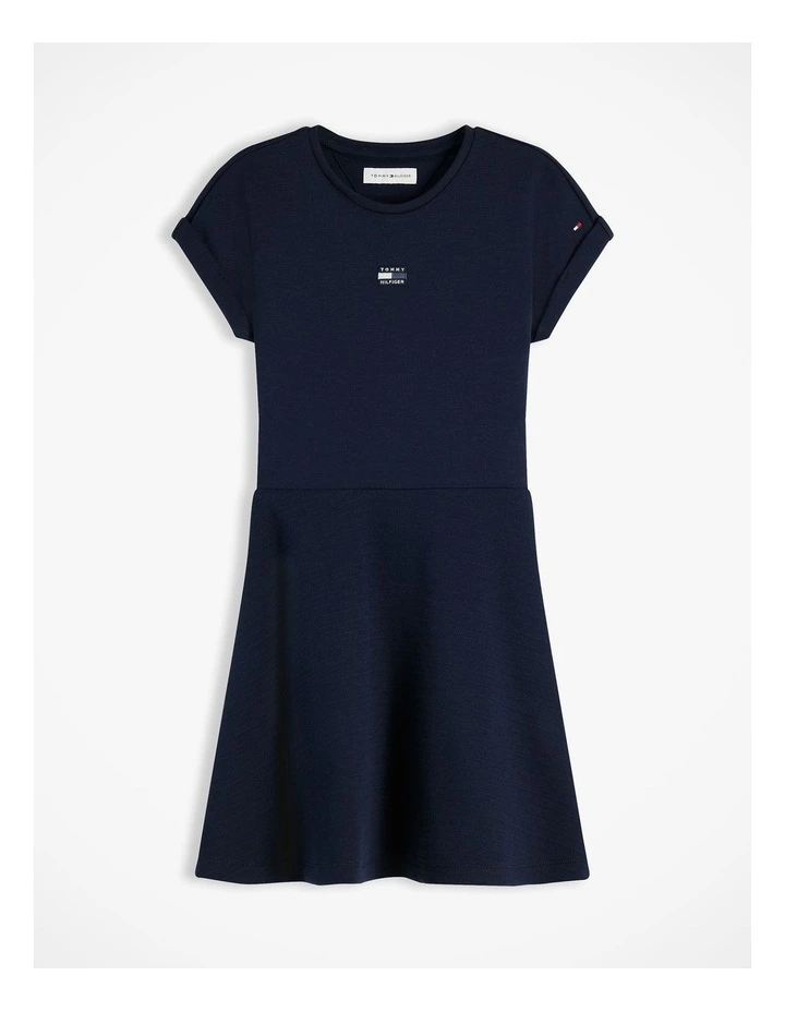 Girls Tonal Flag Logo Skater Dress (8-16 Years) in Blue image 6