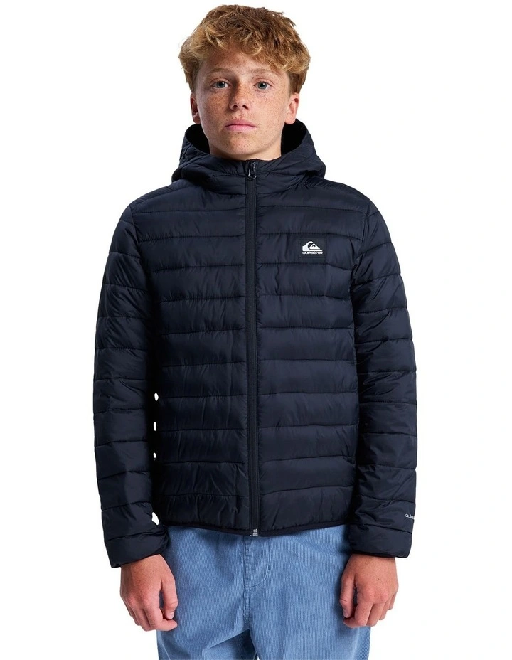 Scaly Puffer Jacket in Black image 1