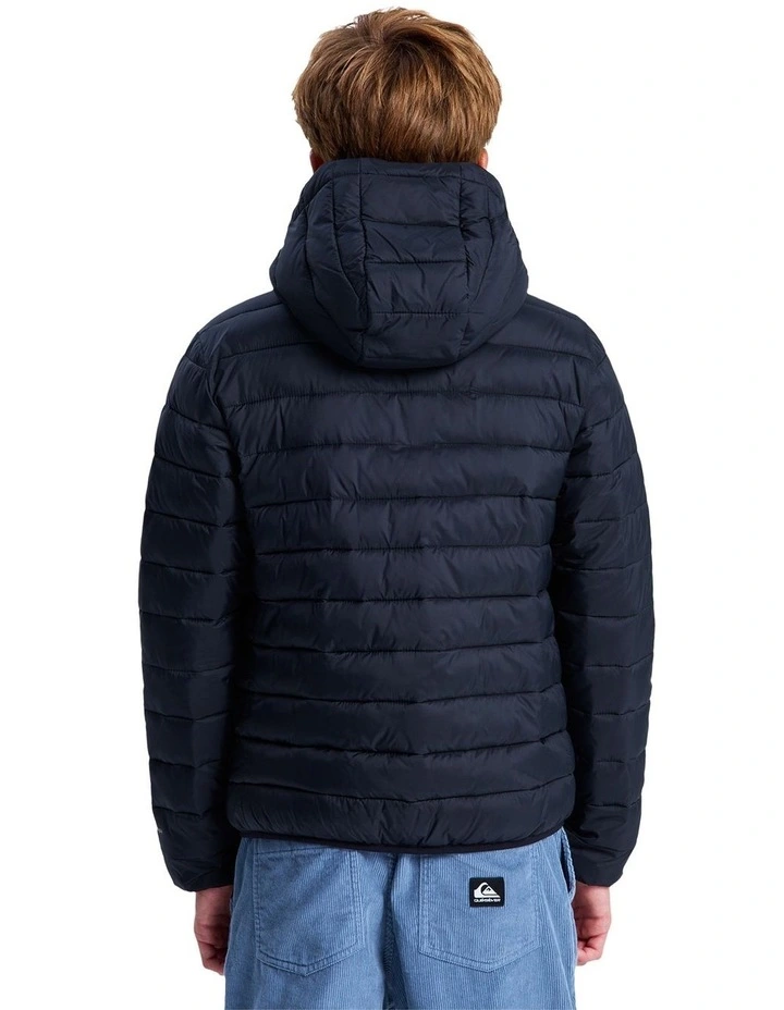 Scaly Puffer Jacket in Black image 2