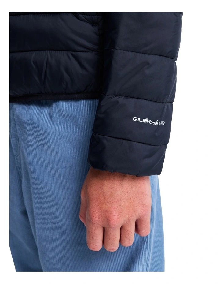 Scaly Puffer Jacket in Black image 4