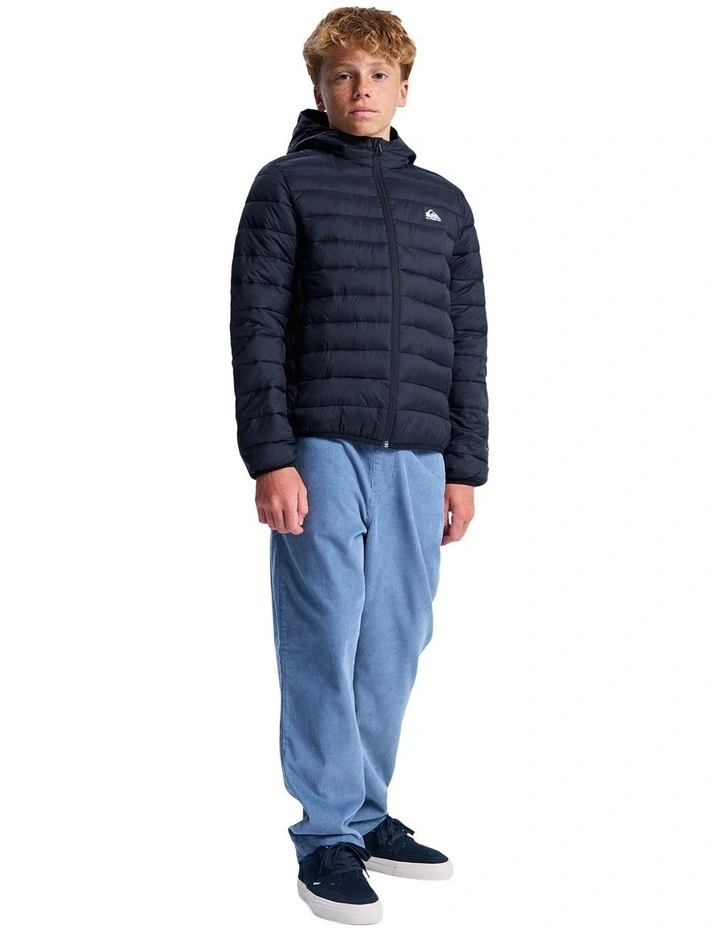 Scaly Puffer Jacket in Black image 5