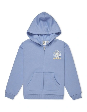 Surf Feeling Full Zip Hoodie in Light Blue