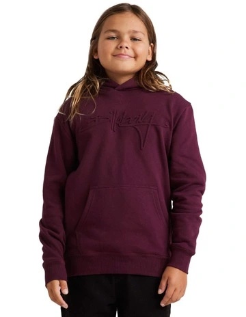 Tonal Boss Fleece Hoodie in Plum