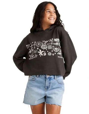 Paradise Stamp Hoodie in Black