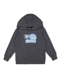 Tropic Tides Pullover Hoodie in Black