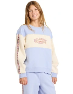 Old Dayz Crew Neck Sweat Top in Blue