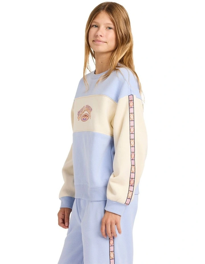 Old Dayz Crew Neck Sweat Top in Blue image 3