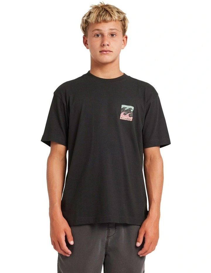 Crayon Wave T-shirt in Black image 1