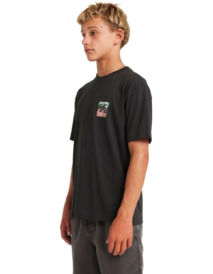 Crayon Wave T-shirt in Black image 3