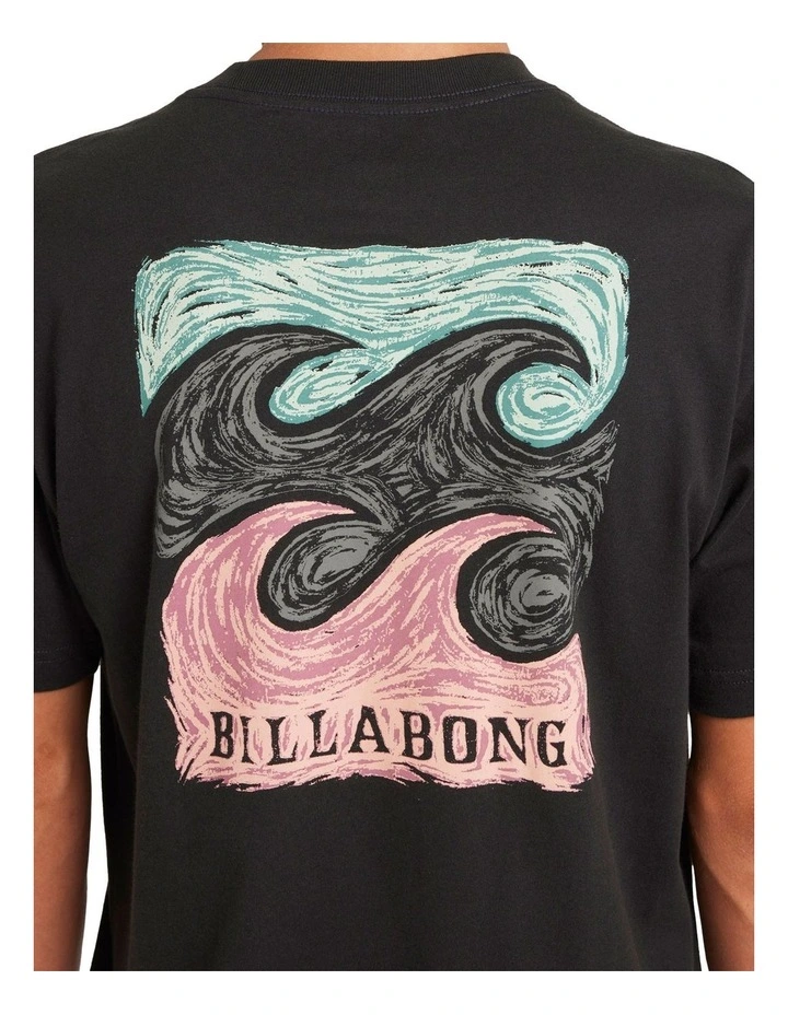 Crayon Wave T-shirt in Black image 4