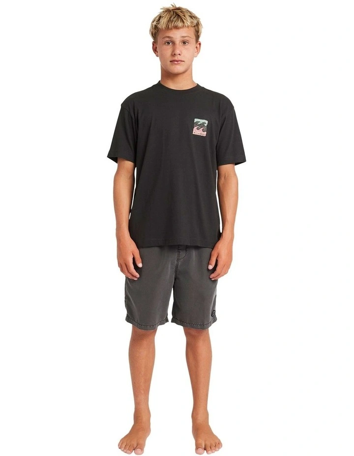 Crayon Wave T-shirt in Black image 5