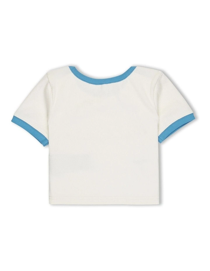 Hey Yeah Crop Top in White image 2