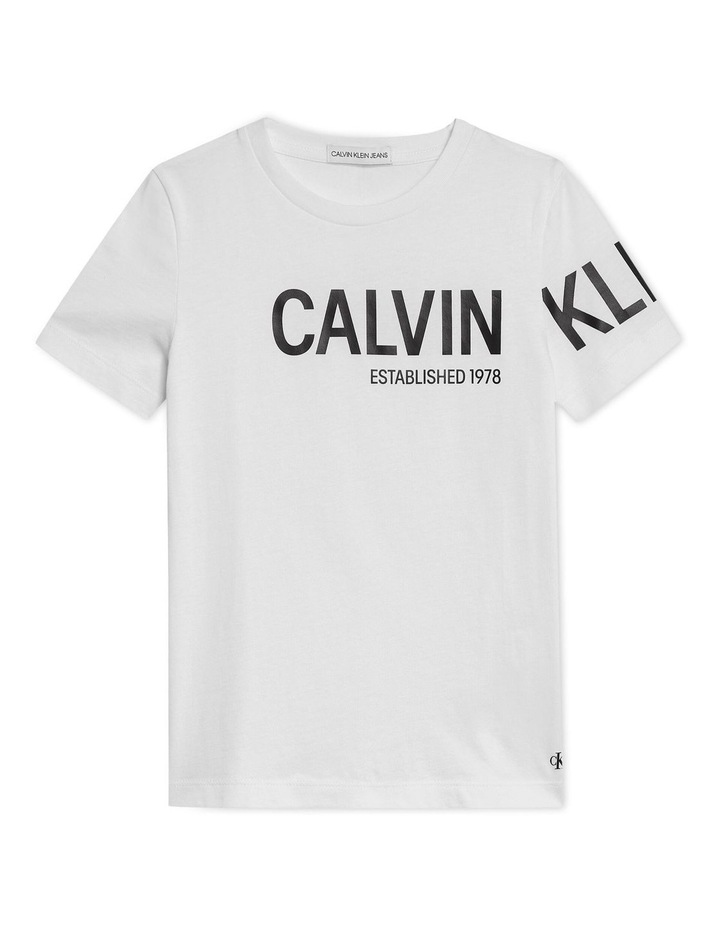 Calvin Klein Jeans Fitted Logo T-Shirt Bright White | MYER