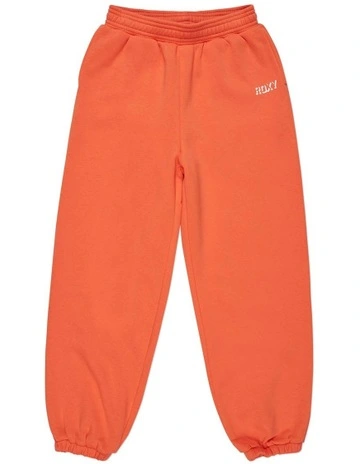Active Teenager Elastic Waist Joggers in Orange