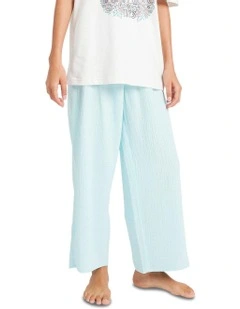 Lulu Beach Linen Pants in Blue