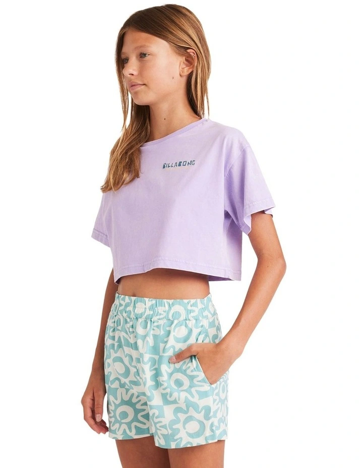 Lost On You Elastic Waist Shorts in Misty Blue image 3