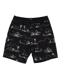 Good Times Volley Swim Shorts 16" in Black