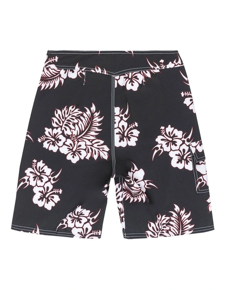 Mercury Yourh 18 Inch Boardshorts in Black Pareo Core image 2