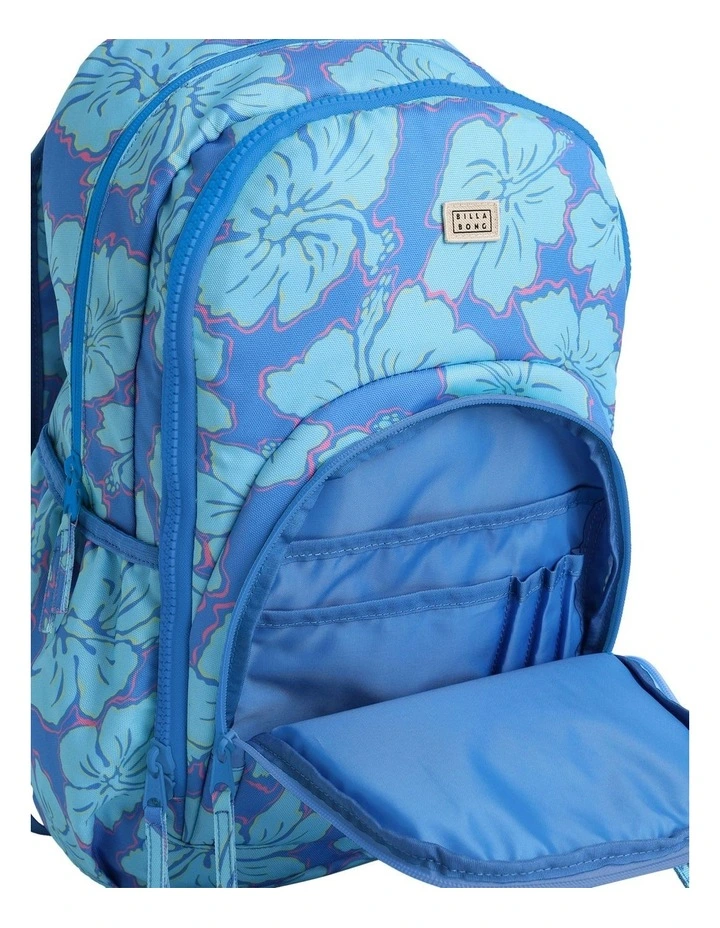 Happy Hibiscus Backpack in Blue image 4