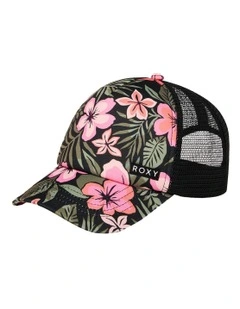 Honey Coconut Trucker Cap in Black