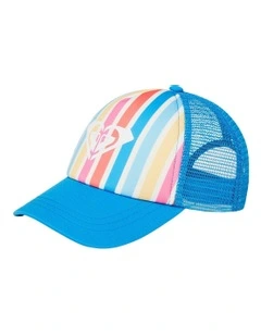 Sweet Emotions Trucker Cap in Bright White Holy Stripes