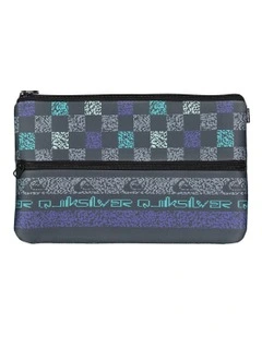 Blocked Jumbo Pencil Case in Grey
