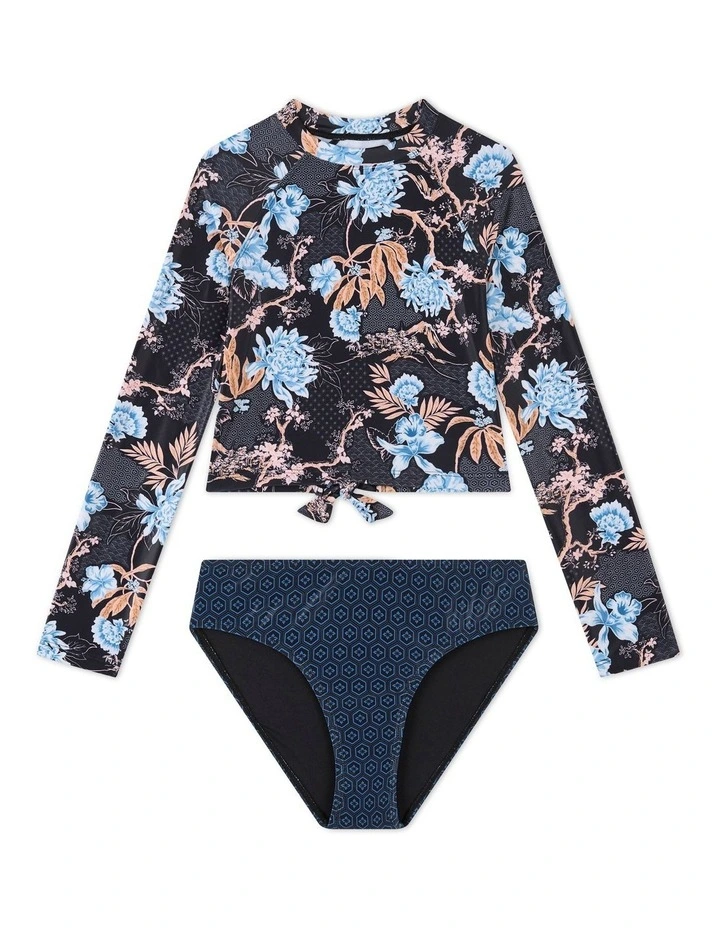 Tie Back Surf Set in Midnight Blossom image 1