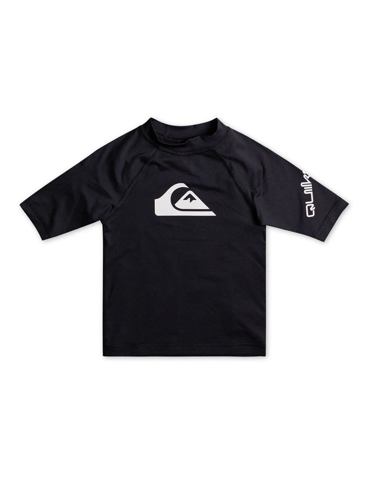 All Time Short Sleeve Rash Vest in Black image 1