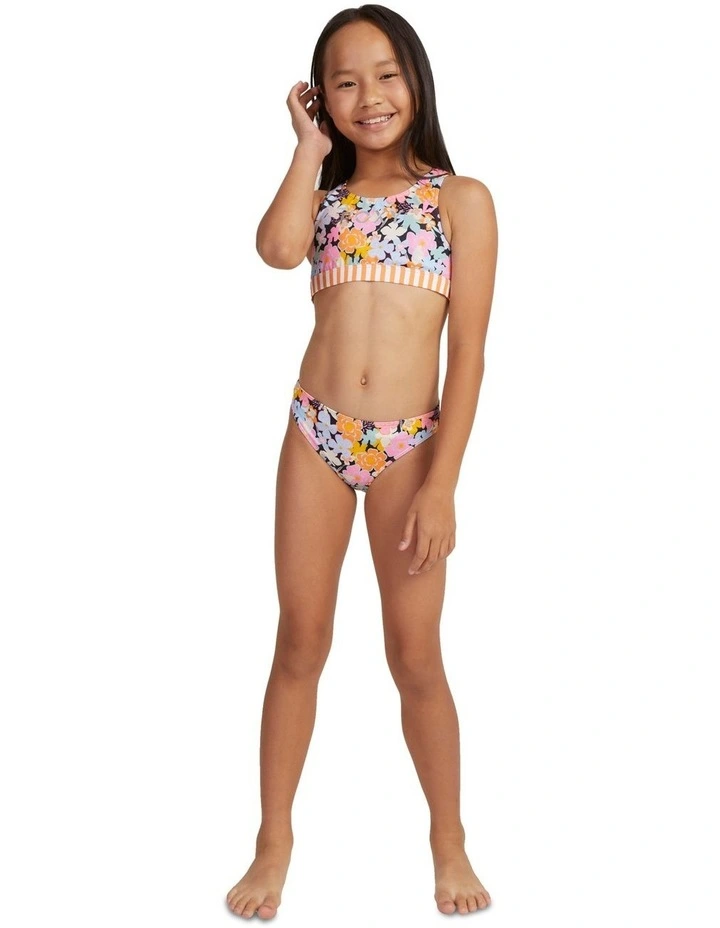 Roxy Above The Limits Two Piece Crop Top Bikini Set (6-16 Years