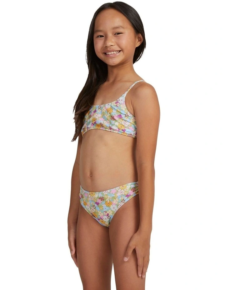 Nostalgic Seaside Two Piece Bralette Bikini Set (7-16 Years) in Yellow image 3